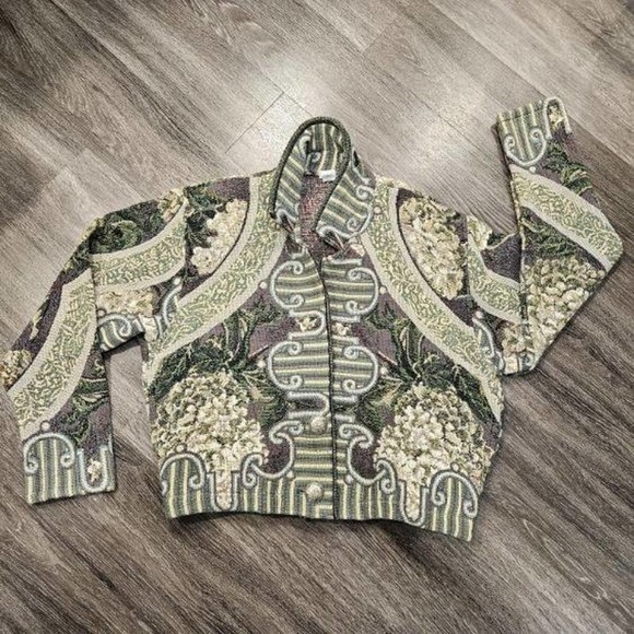 80’s Painted Pony Tapestry Crop Jacket Sz S - Picture 1 of 5